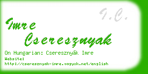 imre cseresznyak business card