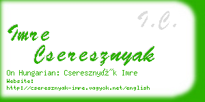 imre cseresznyak business card